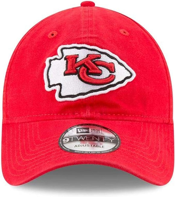 Kansas City Chiefs New Era NFL Core Classic 9TWENTY Adjustable Hat Cap One Size Fits All