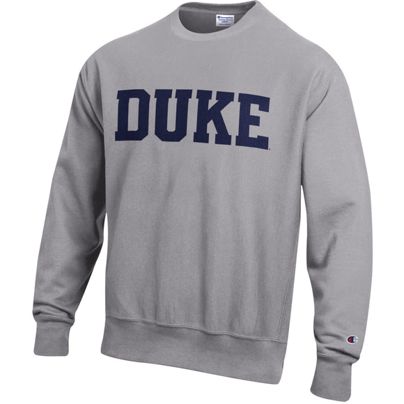 DUKE Wordmark Reverse Weave Crewneck Sweatshirt