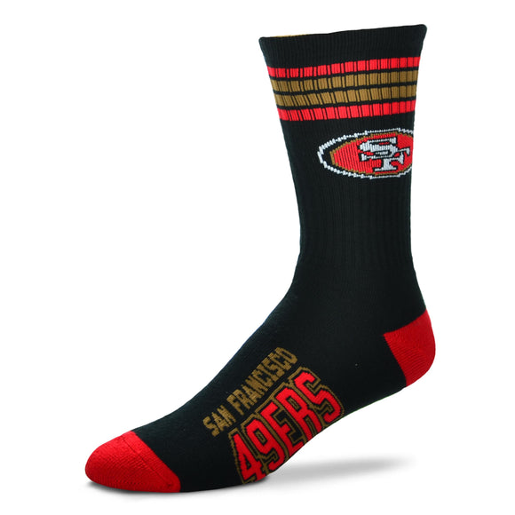 San Francisco 49ers FBF 4 Stripe Deuce Socks