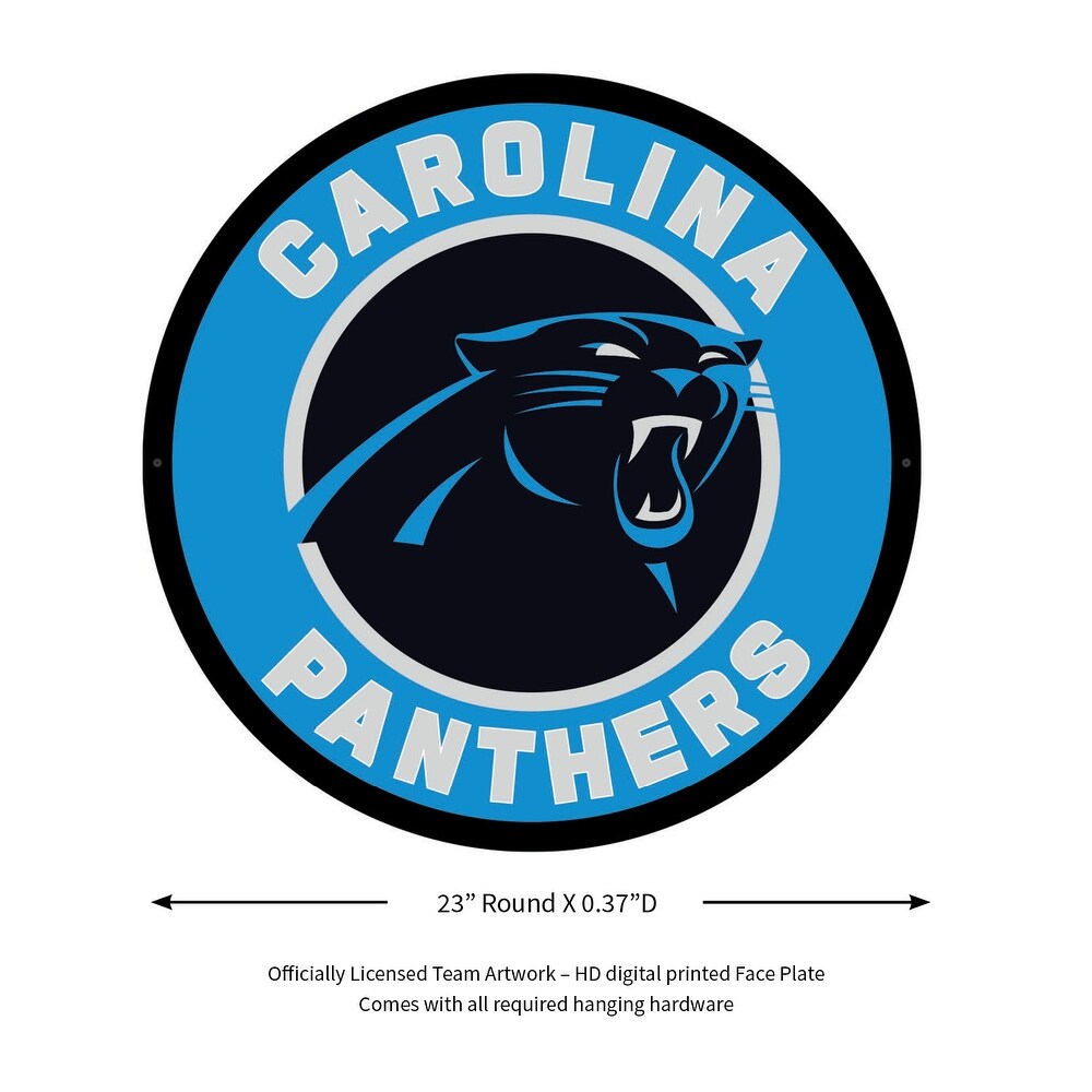 Carolina Panthers 12 Landscape Circle Sign