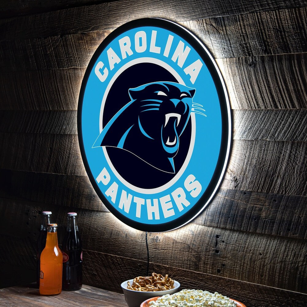 Carolina Panthers 12 Landscape Circle Sign