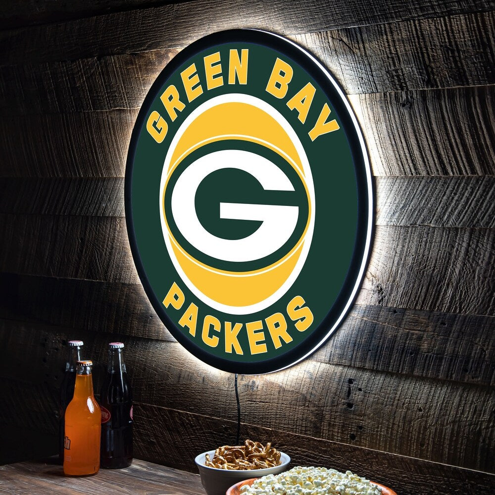Green Bay Packers LED XL Round Wall Décor – SPORTSMANIA
