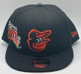 New Era Mens MLB Baltimore Orioles Icon 9Fifty Snapback Hat 60311043