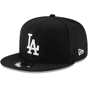 LOS ANGELES DODGERS BASIC BLACK AND WHITE 9FIFTY SNAPBACK