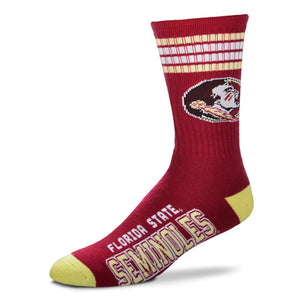 FLORIDA STATE UNIVERSITY - 4 STRIPE DEUCE SOCKS