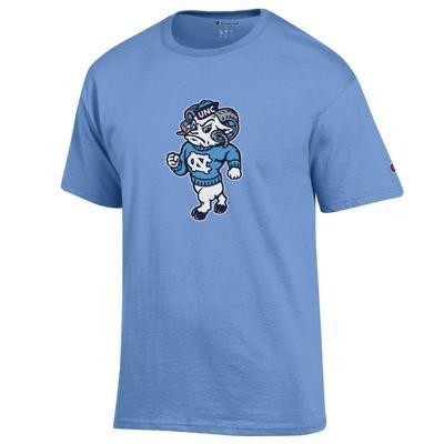 Champion UNC  North Carolina Tarheels Full Ram Logo T-shirt- Blue