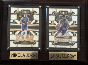 Denver Nuggets Jokic and Murray Trading Card Plaque