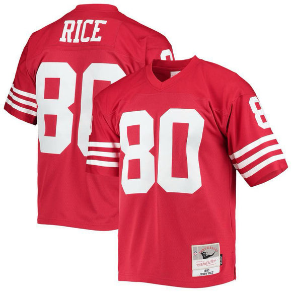 Men's San Francisco 49ers Jerry Rice Mitchell & Ness Scarlet Legacy Replica Jersey