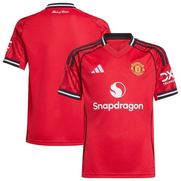 Manchester United adidas Youth Home 2025/26 Replica Jersey - Red