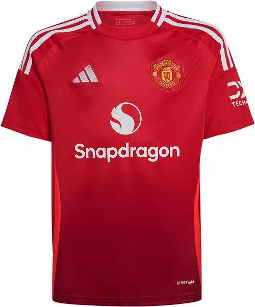 adidas Youth Manchester United 2024 Home Replica Jersey