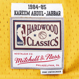 Los Angeles Lakers Kareem Abdul-Jabbar 1984-85 Yellow Mitchell & Ness Men’s Swingman Jersey