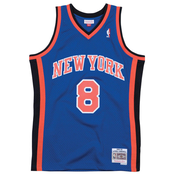 Sprewell New York Knicks 1998-99 Mitchell and Ness Swingman Jersey