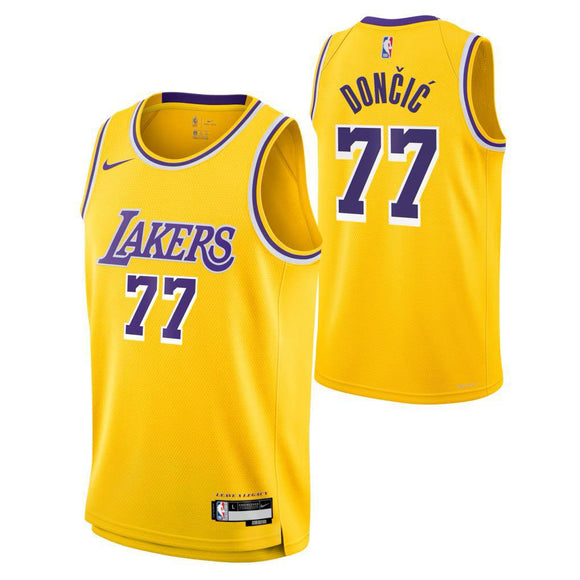Youth Los Angeles Lakers Luka Dončić Nike Gold Swingman Jersey - Icon Edition