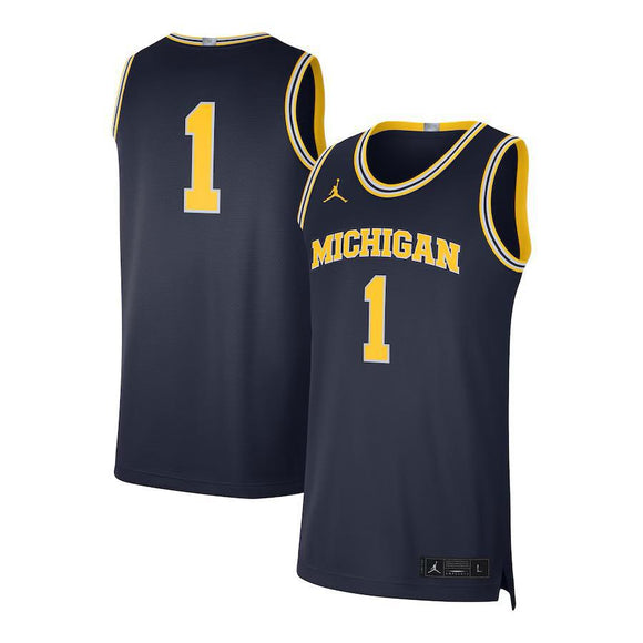 #1 Michigan Wolverines Jordan Brand Limited Jersey - Navy