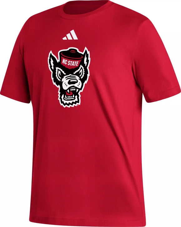 adidas Men's NC State Wolfpack Red Logo T-Shirt