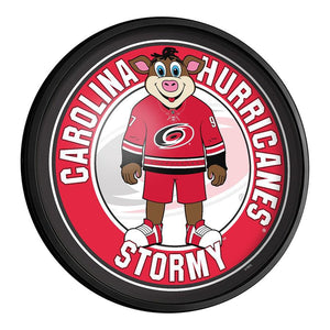 Carolina Hurricanes: Stormy - Round Slimline Lighted Wall Sign