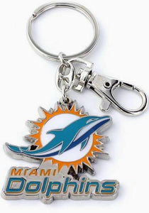 DOLPHINS TEAM LOGO HEAVYWEIGHT KEYCHAIN