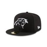 Carolina Panthers Black White Logo Hat Fitted 59Fifty