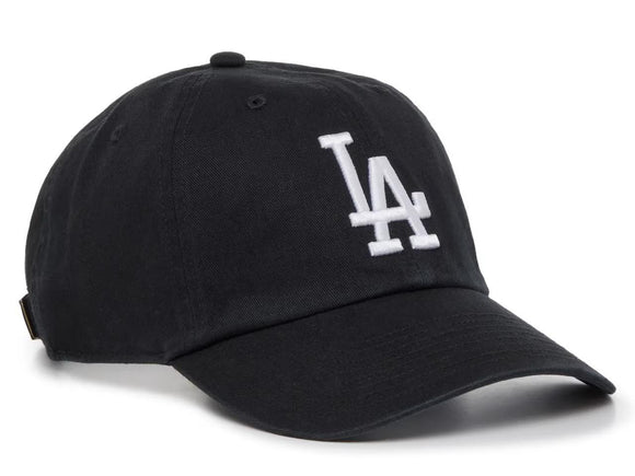 '47 Los Angeles Dodgers Clean Up Baseball Cap BLK WHT