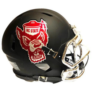 NC State Wolfpack Black Howl Wolfhead Replica Mini Speed Helmet