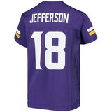 Youth Minnesota Vikings Justin Jefferson Purple Replica Player Jersey