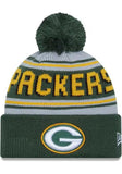 Green Bay Packers Pom Wordmark Beanie