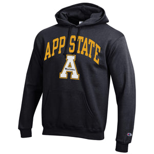 APP STATE MOUNTAINEERS VERTICAL ARCHED OVER BLOCK A LOGO HOODIE