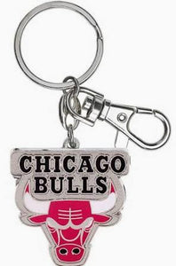 CHICAGO BULLS TEAM LOGO HEAVYWEIGHT KEYCHAIN