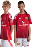 adidas Youth Manchester United 2024 Home Replica Jersey