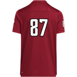 NC State Wolfpack adidas Red #87 Football Jersey