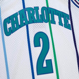 Charlotte Hornets Larry Johnson White 1994-95 Mitchell and Ness Swingman Jersey