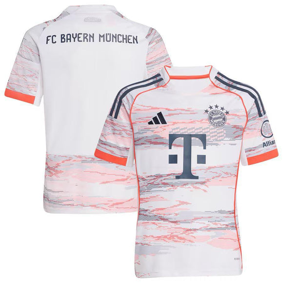 Bayern Munich adidas Youth 2025/26 Away Replica Soccer Jersey - White