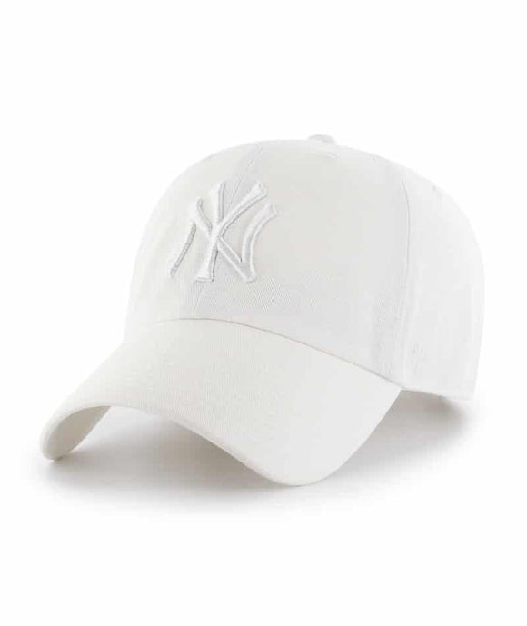'47 Brand New York Yankees Clean Up Hat All White on White