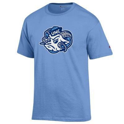 Champion UNC  North Carolina Tarheels Ram Head Logo Light Blue T-shirt