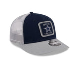 NEW ERA DALLAS COWBOYS NFL SQUARED LOGO 9FIFTY LOW PROFILE TRUCKER SNAPBACK HAT