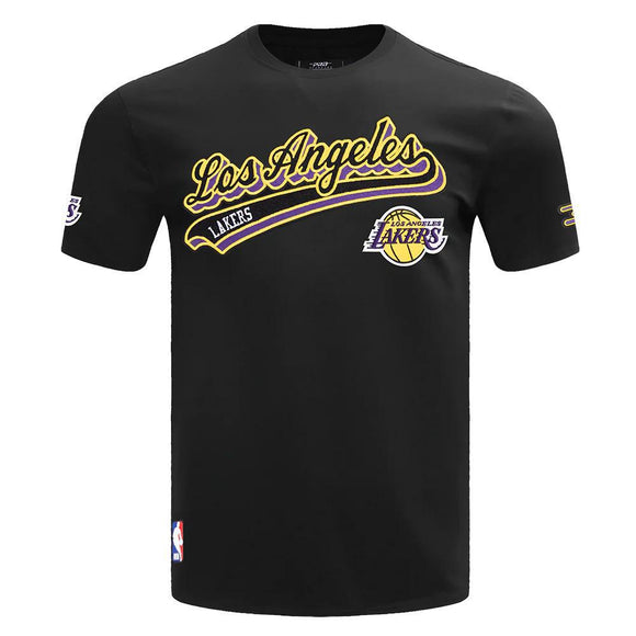 Los Angeles Lakers Pro Standard Script Tail  Tee- Black