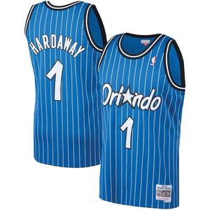 Hardaway Orlando Magic 1994-95 Men's Blue Pinstripe Swingman Jersey