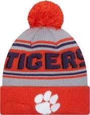 Clemson Tigers Pom Wordmark Beanie