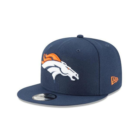 New Era Denver Broncos Basic Logo Snapback- Navy