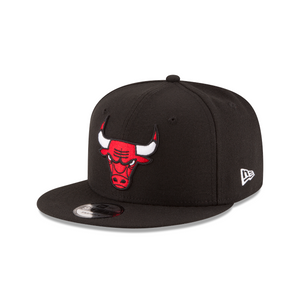 Men's Chicago Bulls New Era Black Official Team Color 9FIFTY Snapback Hat