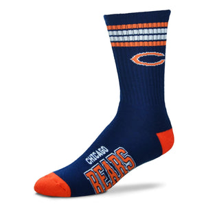 CHICAGO BEARS 4 STRIPE DEUCE SOCKS