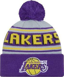 Los Angeles Lakers Pom Wordmark Beanie