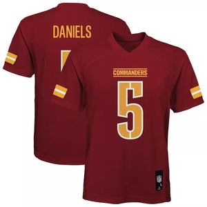 Outerstuff Jayden Daniels Washington Commanders KIDS  Red Jersey