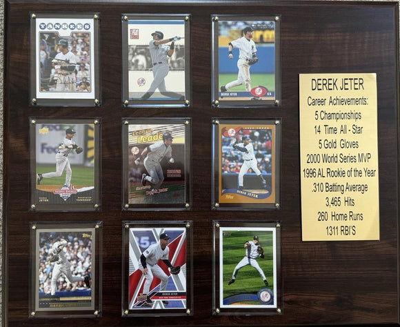 Derek Jeter New York Yankees 15 x 18 Career Achievements Plaque