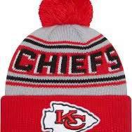 Kansas City Chiefs Pom Wordmark Beanie