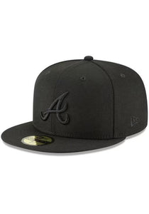 Atlanta Braves 59FIFTY Fitted Hat- All Black