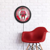 Carolina Hurricanes: Stormy - Round Slimline Lighted Wall Sign