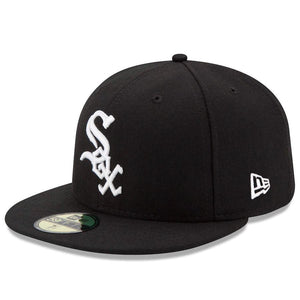 Men's Chicago White Sox All Black with White Logo 59FIFTY Fitted Hat