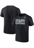 Dallas Cowboys SB Rings Black Tee- Five time Super Bowl Champ