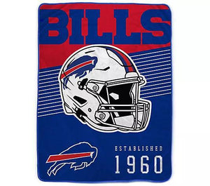 NFL Buffalo Bills 60"x80" Helmet Stripes Throw by Pegasus Sports